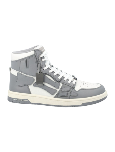 Shop Amiri Skel Top Hi In Grey White