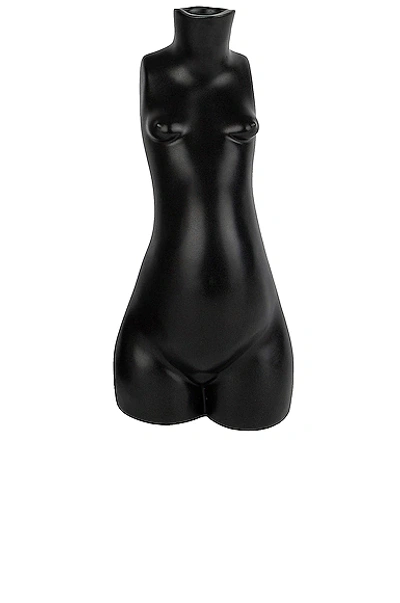 Shop Anissa Kermiche Tit For Tat Short Candlestick Holder In Black Matte