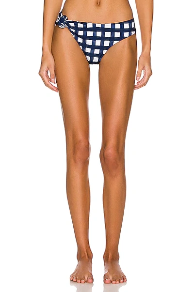 Shop Jacquemus Le Maillot Vichy In Navy Checks