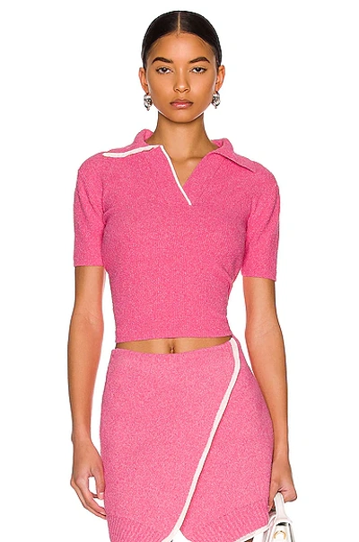 Shop Jacquemus Le Polo Bagnu In Pink