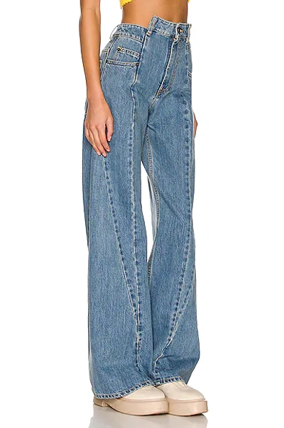 Shop Maison Margiela 5 Pocket Wide Leg Jean In Denim