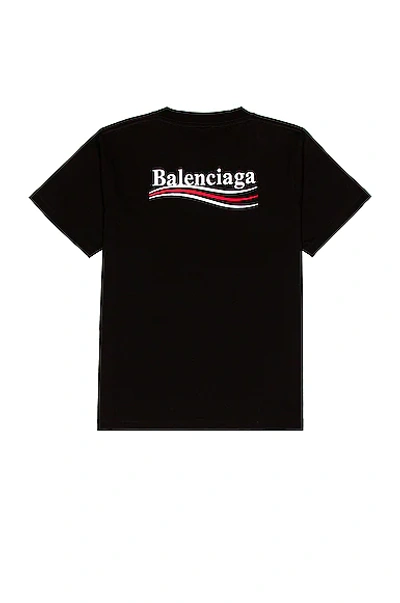 Shop Balenciaga Campaign Small Fit T-shirt In Black & White