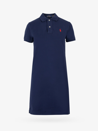 Shop Polo Ralph Lauren Dress In Blue