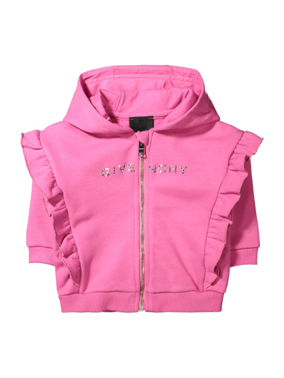 Shop Givenchy Kids Sweat Jacket For Girls In Fuchsia