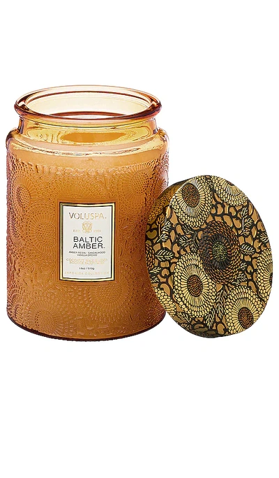 Shop Voluspa Baltic Amber Large Jar Candle In Woody