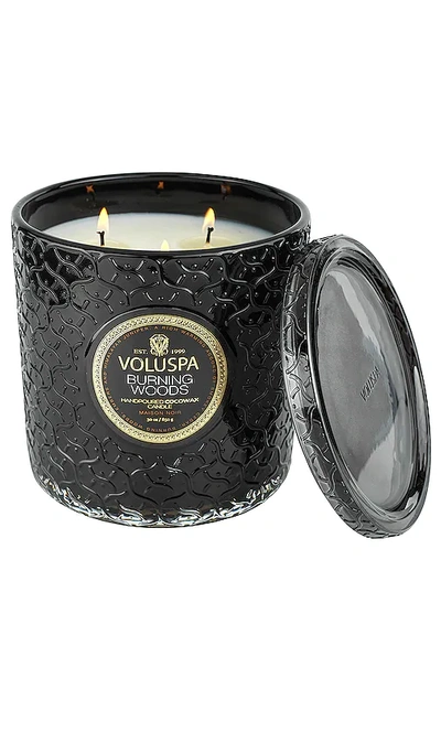Shop Voluspa Burning Woods Luxe Candle In Woody
