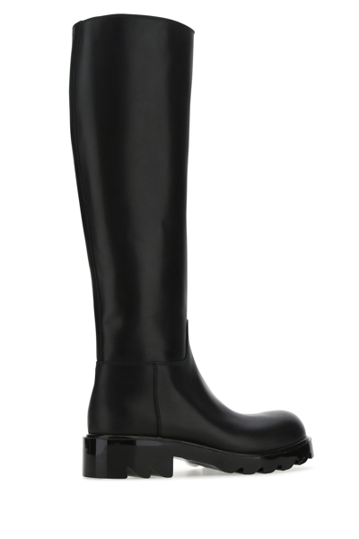 Shop Bottega Veneta Black Leather Strut Boots  Black  Donna 40