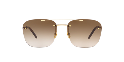 Saint Laurent Unisex Sunglass Sl 309 Rimless In Brown Gradient