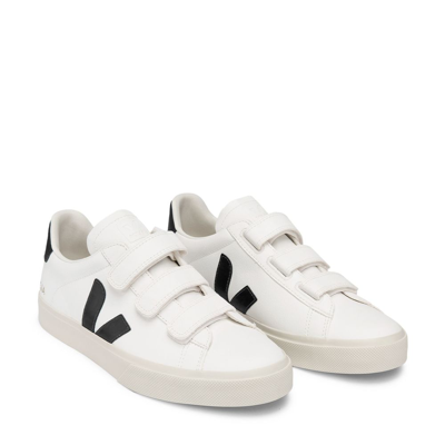 Shop Veja Recife Logo Sneakers In Extra White Black