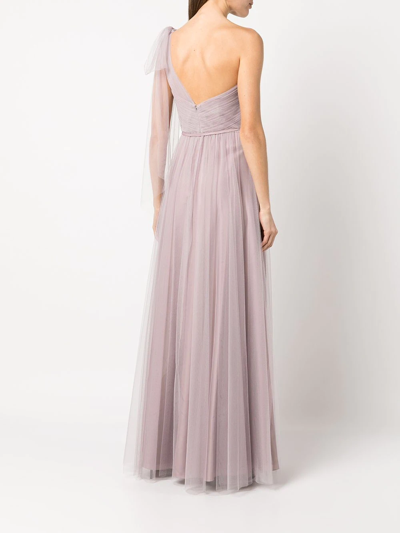 Shop Marchesa Notte Bridesmaids One-shoulder Tulle Gown In Pink