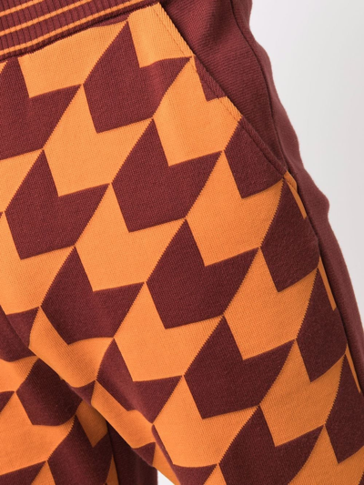 Marni Chevron-jacquard Track Pants In Orange
