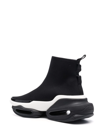 Shop Balmain B-bold Sock Sneakers In Black