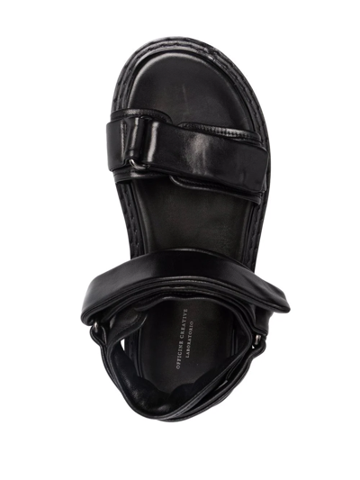 Shop Officine Creative Touch-strap Open-toe Sandals In Black