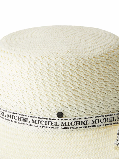 Shop Maison Michel Axel Bucket Hat In White