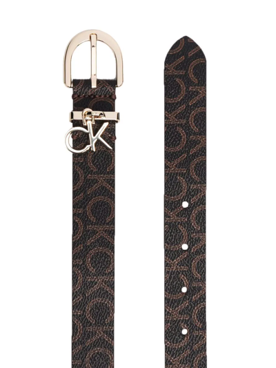 Shop Calvin Klein Charm-buckle 25mm Belt In Brown