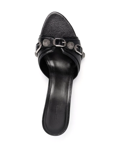 Shop Balenciaga Cagole M40 Arena Sandals In Black