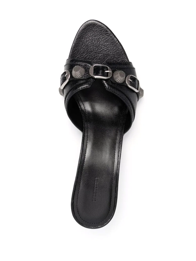 Balenciaga Sandali Cagole Donna Pelle Nero In Multi