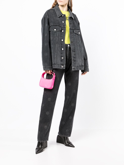 Martine Rose Ssense Exclusive Black Logo Print Jeans In Black