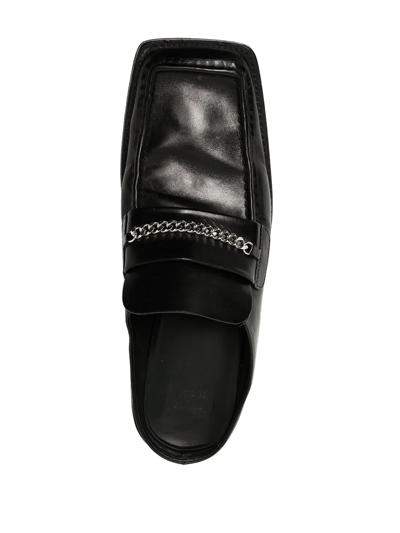 Martine Rose Chain-embellished Slip-on Loafers In Black