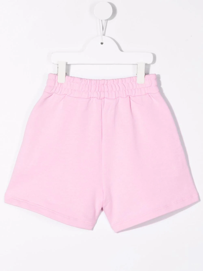 Shop Msgm Logo-print Bermuda Shorts In Pink