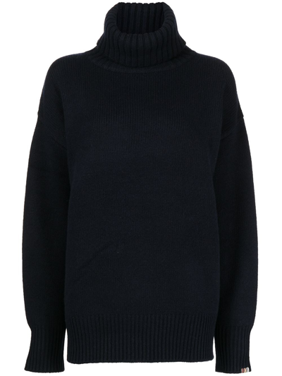 Extreme Cashmere No.20 Roll-neck Stretch-cashmere Sweater In Blue