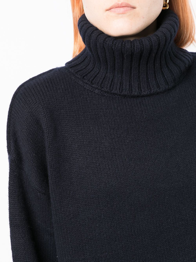 Extreme Cashmere No.20 Roll-neck Stretch-cashmere Sweater In Blue