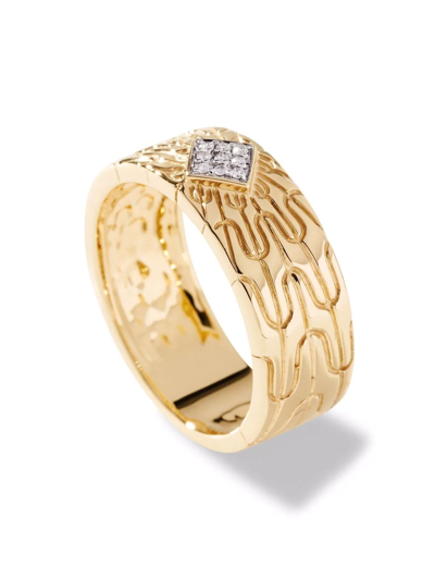 Shop John Hardy 18kt Yellow Gold Classic Chain Diamond Ring