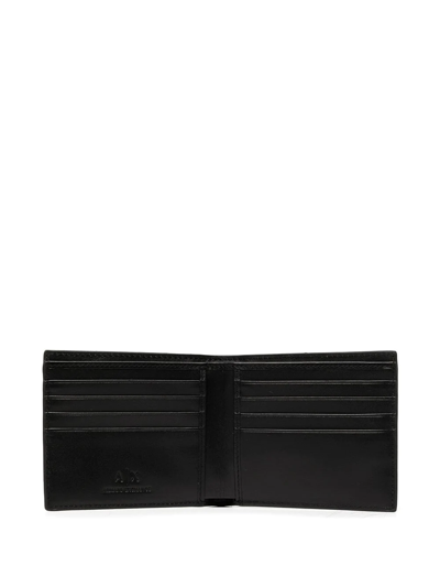 Shop Armani Exchange Logo-print Bifold Wallet In Black