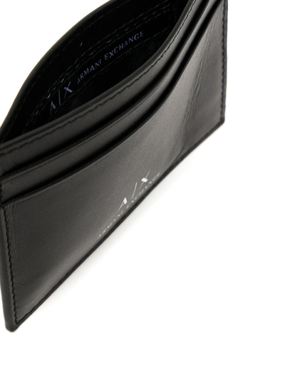 Shop Armani Exchange Logo-print Cardholder In Black