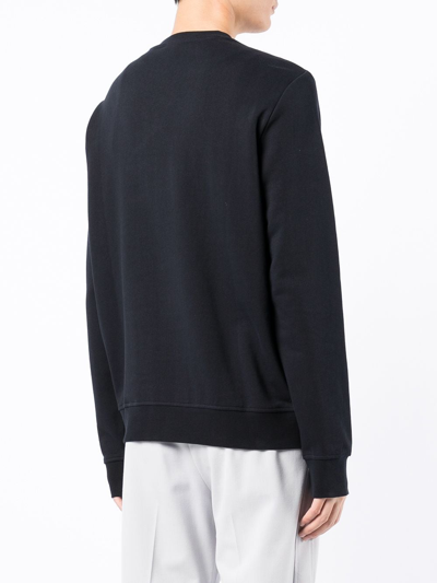 Armani Exchange Logo-print Cotton Sweatshirt In Blue