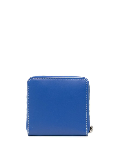 Shop Tod's Logo-embossed Leather Purse In Blue