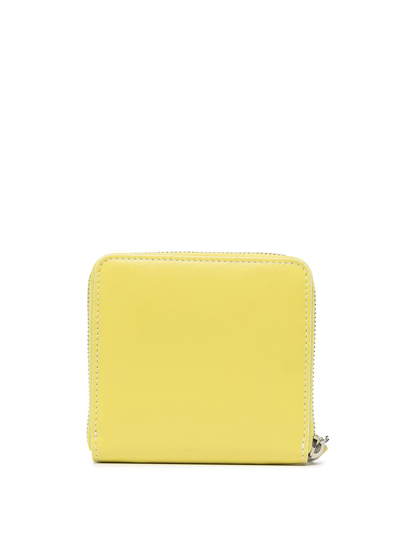 Shop Tod's Logo-embossed Leather Purse In Yellow