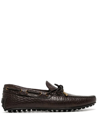 Shop Tod's Gommino Driving Shoes In Brown