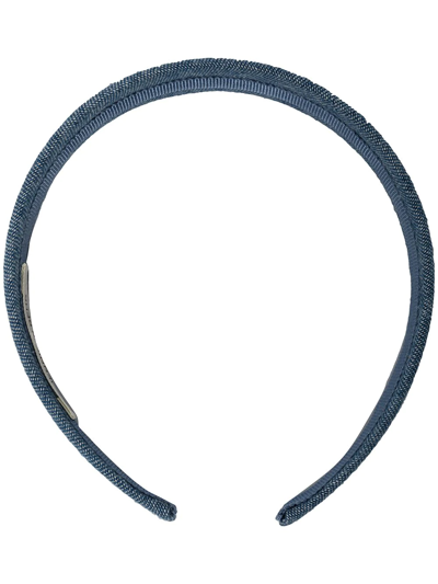 Jennifer Behr Micah Denim Headband In Blue