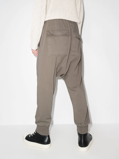 Shop Rick Owens Drkshdw Tapered Drop-crotch Trousers In Neutrals