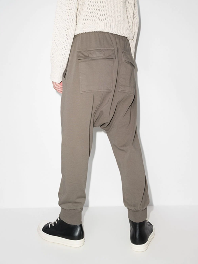 Rick Owens Drkshdw Tapered Drop-crotch Trousers In Neutrals