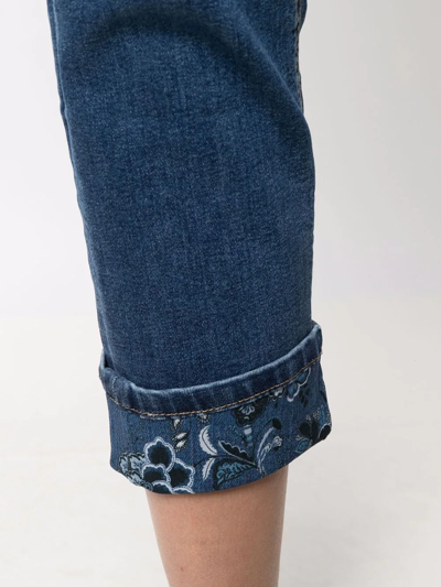 Liu •jo Logo-patch Mid-rise Skinny Jeans In Blue