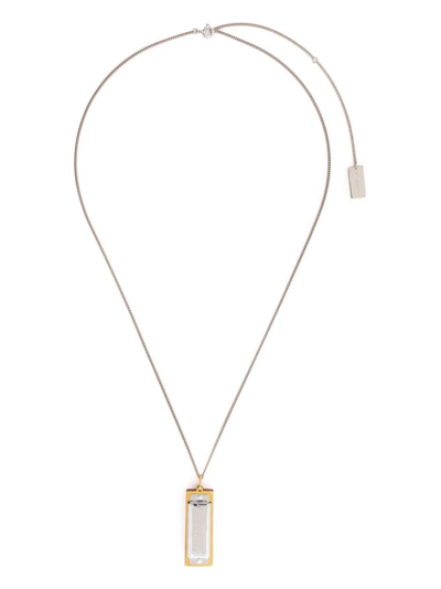 Shop Lemaire Harmonica Pendant Necklace In Silver