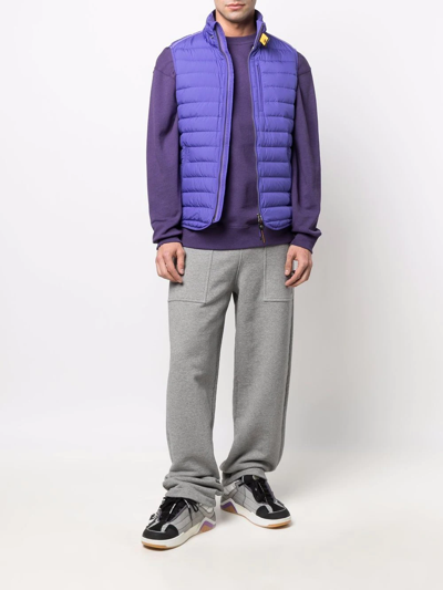 Shop Parajumpers Sleeveless Padded Vest Jacket In Purple