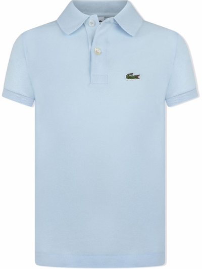Shop Lacoste Crocodile Polo Shirt In Blue