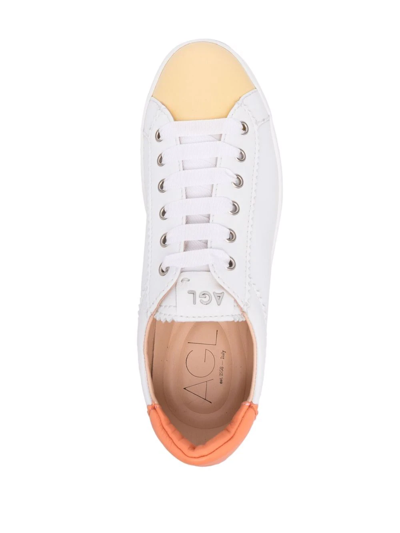 Shop Agl Attilio Giusti Leombruni Sade Low-top Leather Sneakers In White