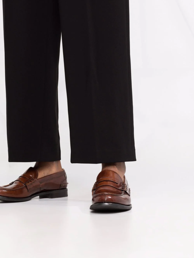 Theory Straight-leg High-waisted Trousers In Black