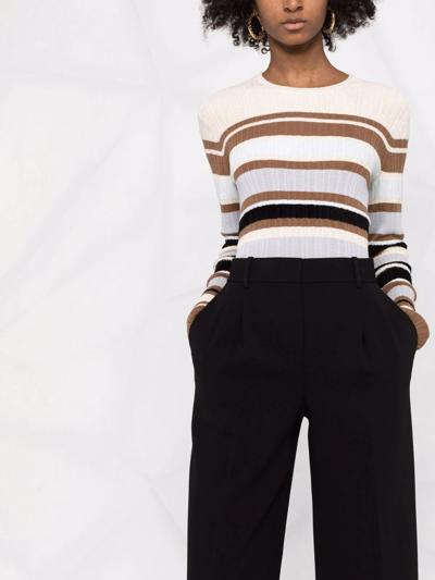 Theory Straight-leg High-waisted Trousers In Black