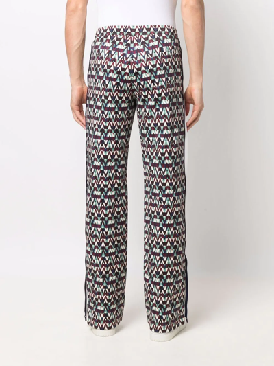 Shop Valentino Optical -print Track Pants In Blue