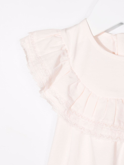 Shop Tartine Et Chocolat Ruffle-neck Blouse In Pink