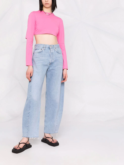 Agolde Parker Straight Jean In Swap Meet In Blue