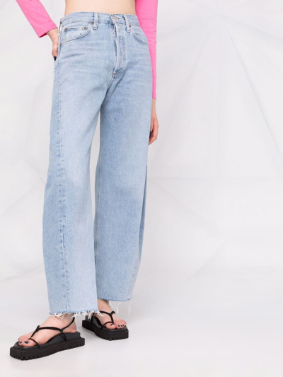 Agolde Parker Straight Jean In Swap Meet In Blue