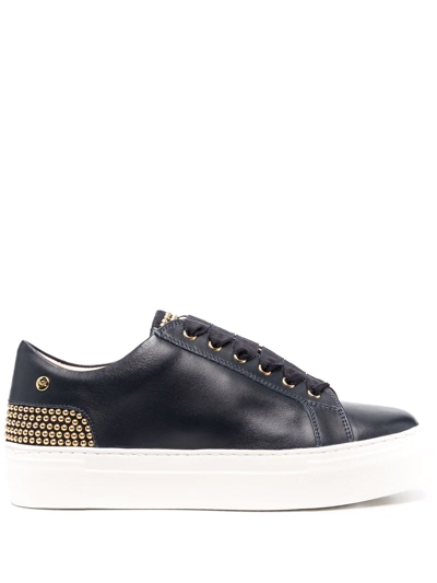 Shop Agl Attilio Giusti Leombruni Stella Studded Platform Sneakers In Blue