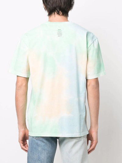 Shop Msgm Fantastic Green Tie-dye T-shirt