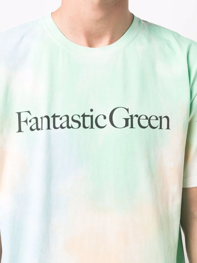 Shop Msgm Fantastic Green Tie-dye T-shirt